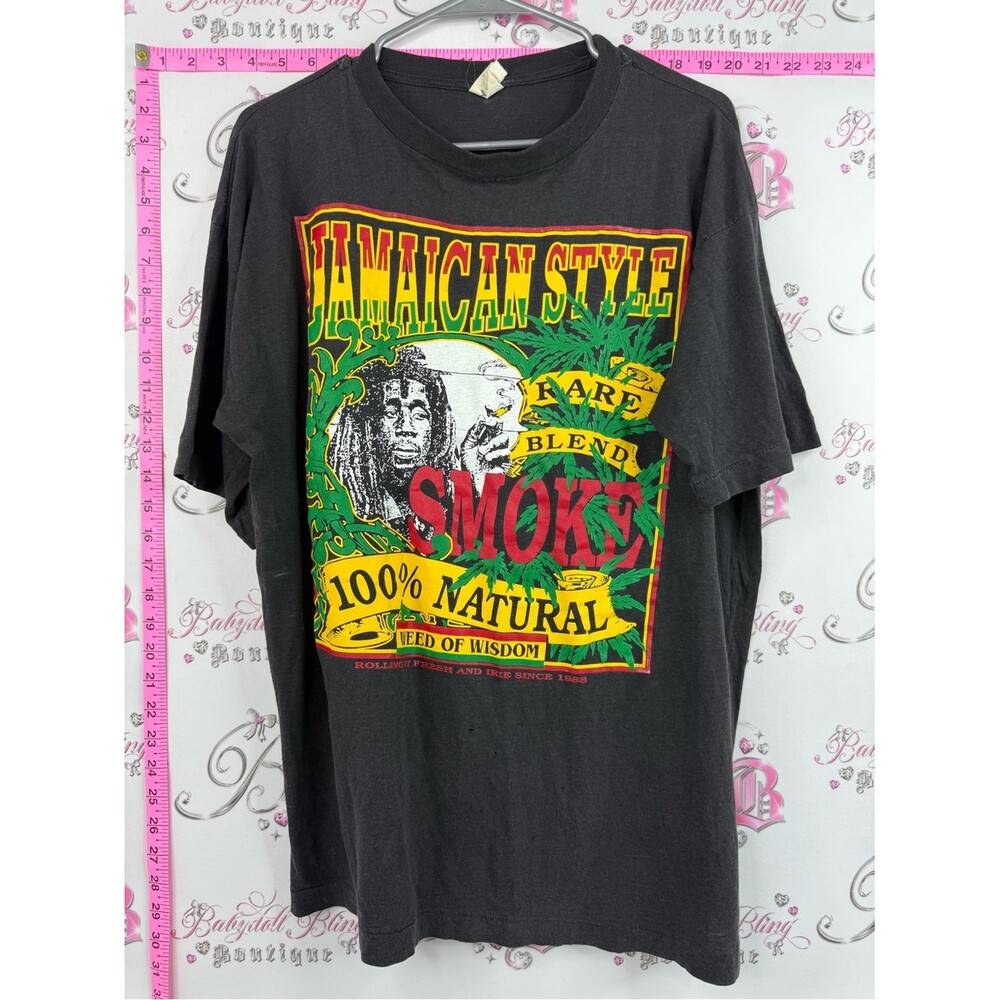 American screens T-shirt bob Marley vintage Jamaican Style 'Smoky' Graphic Tee